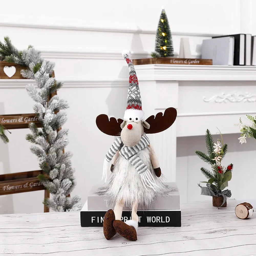 Weihnachtselch Dekoration – Plüschpuppe – Handgefertigt & Verstellbar
