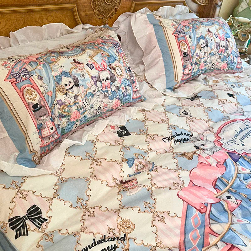 100% Baumwolle Bettdeckenbezug – Cartoon Prinzessin Stil – Twin, Queen, Double