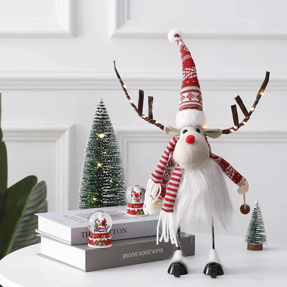 Weihnachtselch Dekoration – Plüschpuppe – Handgefertigt & Verstellbar