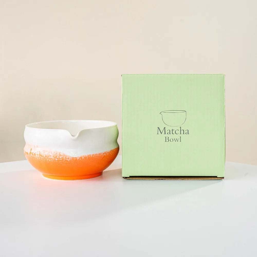 Keramik Matcha Schale – Handgefertigtes Design mit Ausguss