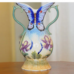 Orchideen Keramikvase – Pastoral Stil 22.8X16X33CM