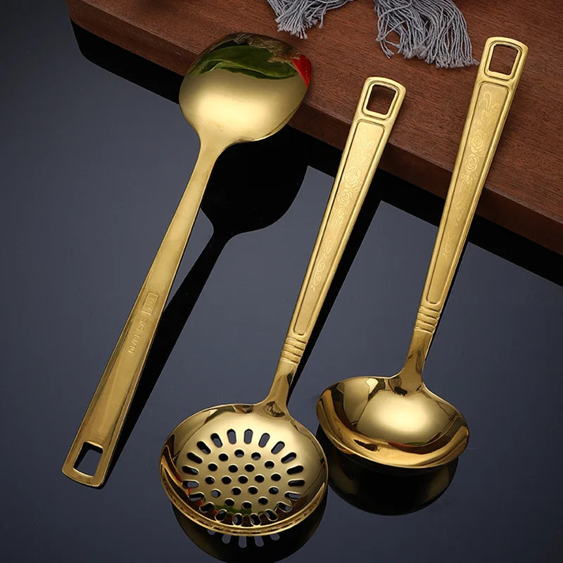 Küchenutensilien Set – Edelstahl Gold – Vielseitig Einsetzbar