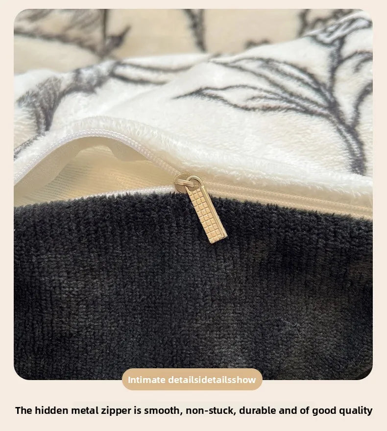 Mehrfarbiger Fleece-Bettbezug in modernem Stil aus Polyester, Grösse: 200x230cm