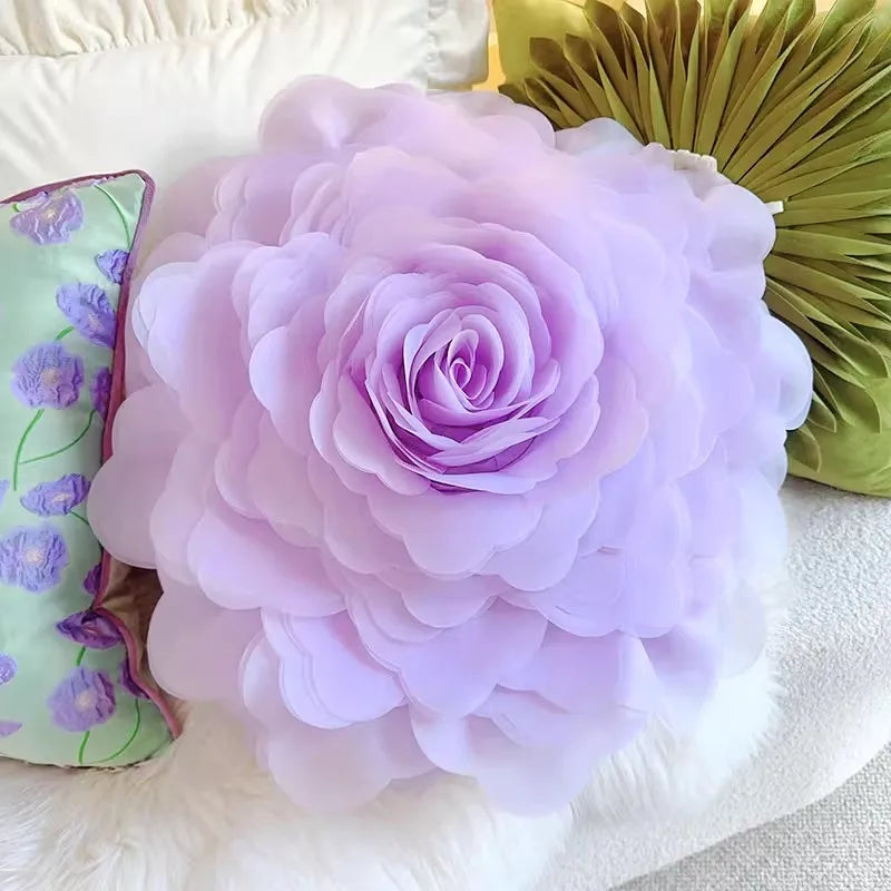 Pastorale Blumen Kissenhülle – Klassisches Baumwolle 45x45cm