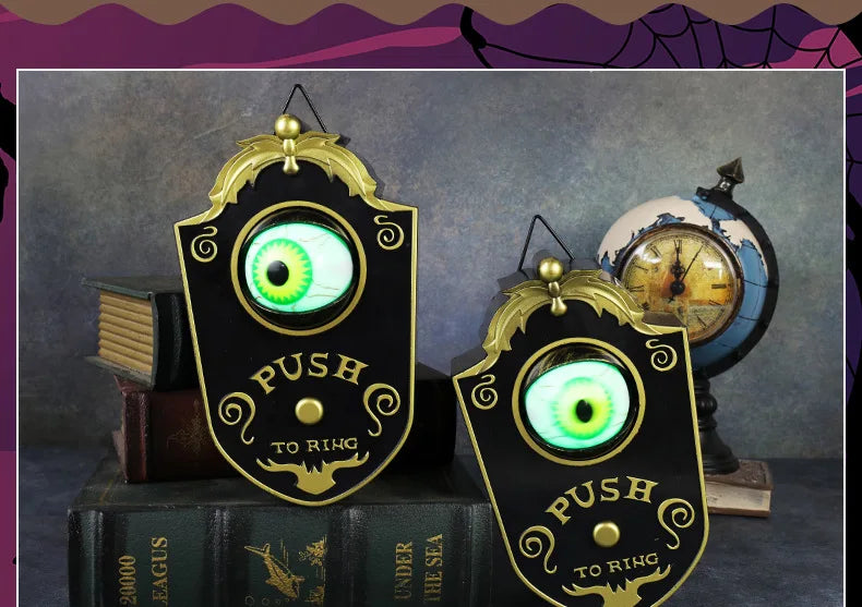 Halloween Deko – LED Augen Türklingel – Schwarz/Weiss