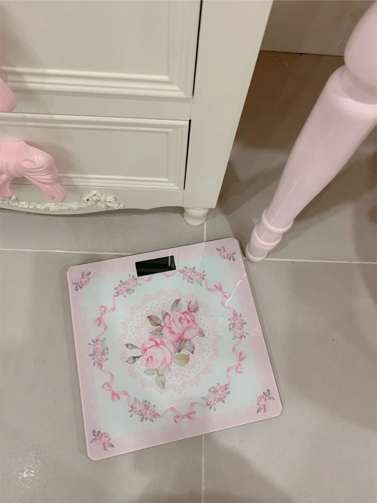 Pinke Körperwaage – Süsses Design – 26x26cm