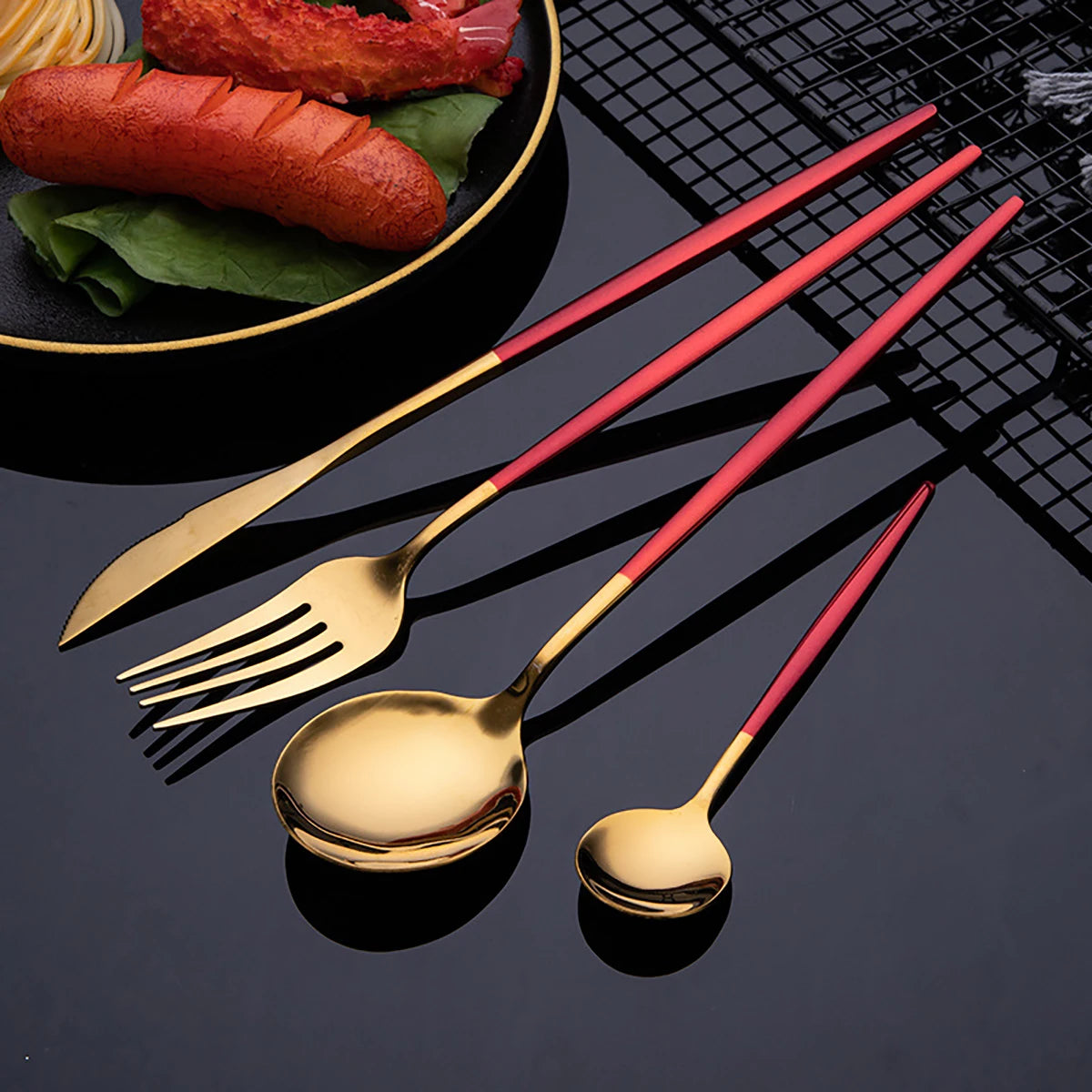 Gold Besteckset – Edelstahl – 24-teilig