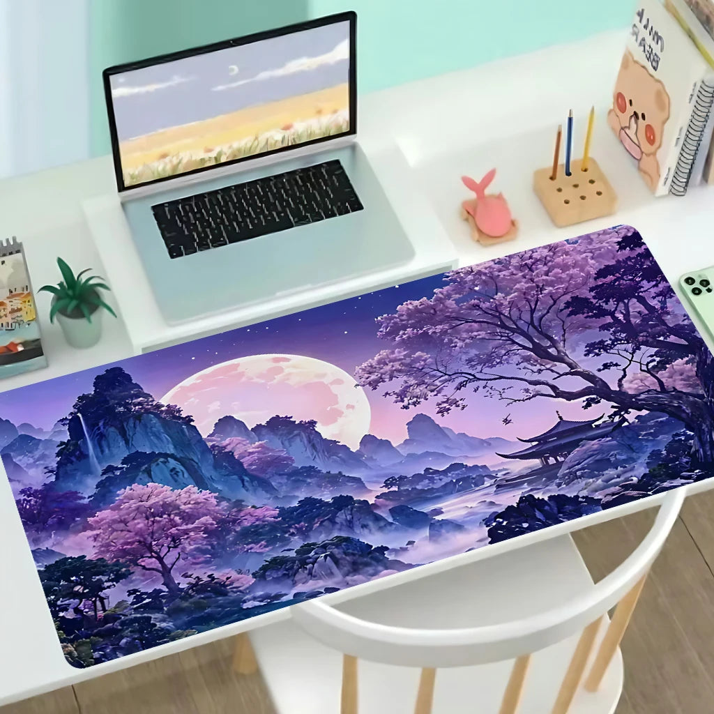 Tastatur- und Laptop-Unterlage – Fantasielandschaft – 900x400mm