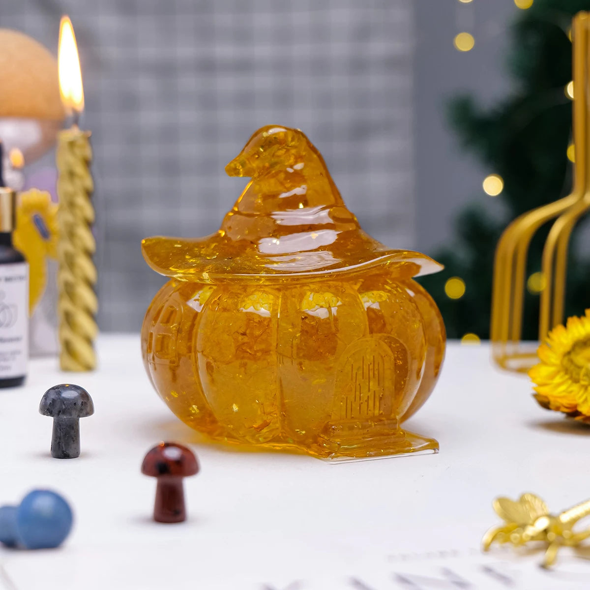 Amethyst Kristall Kürbis Schädel – Feng Shui Deko 10cm