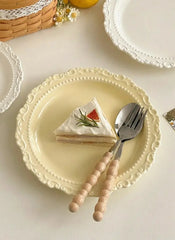 Französischer Keramikteller – Zuhause Café Floral