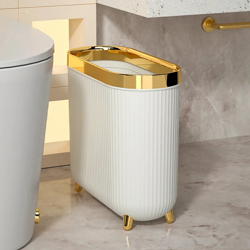 Luxuriöser Goldener Abfalleimer – Modernes Design mit Deckel