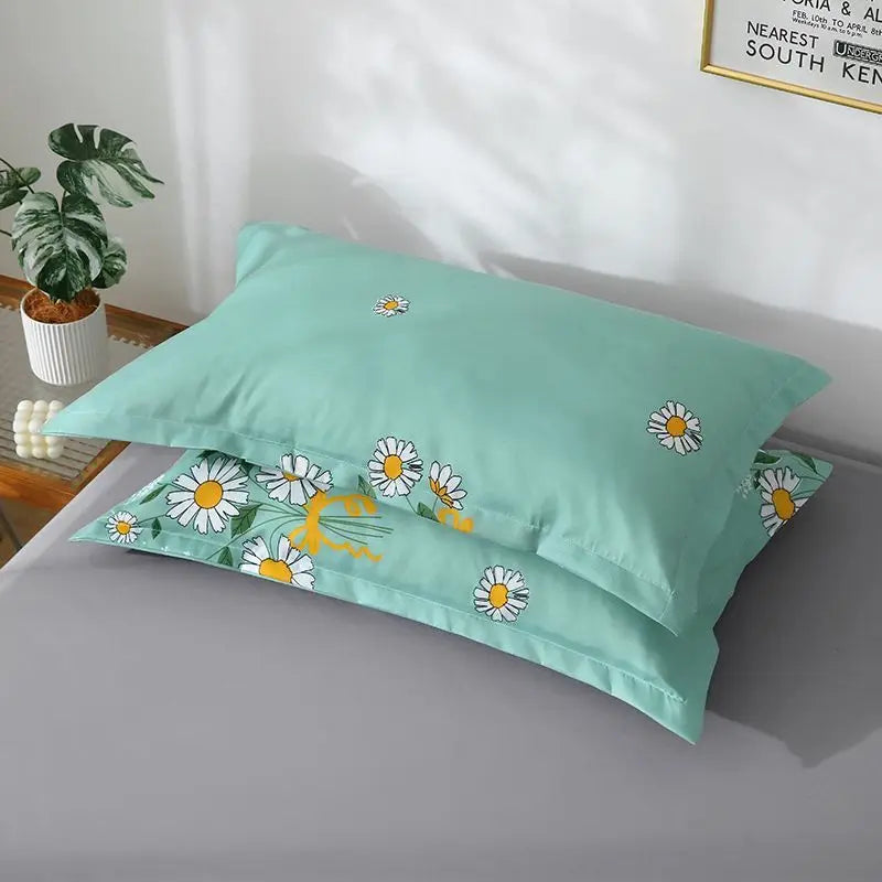 Kissenbezug Set – Florales Polyester/Baumwolle – Rechteckig, 48x74 cm