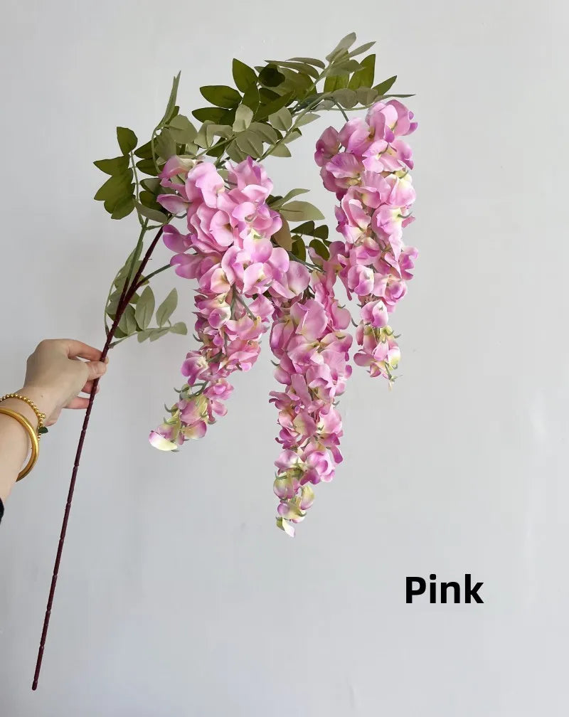 Wisteria Blumenranke – Seidenfloristik – 108cm Länge, Innenbereich