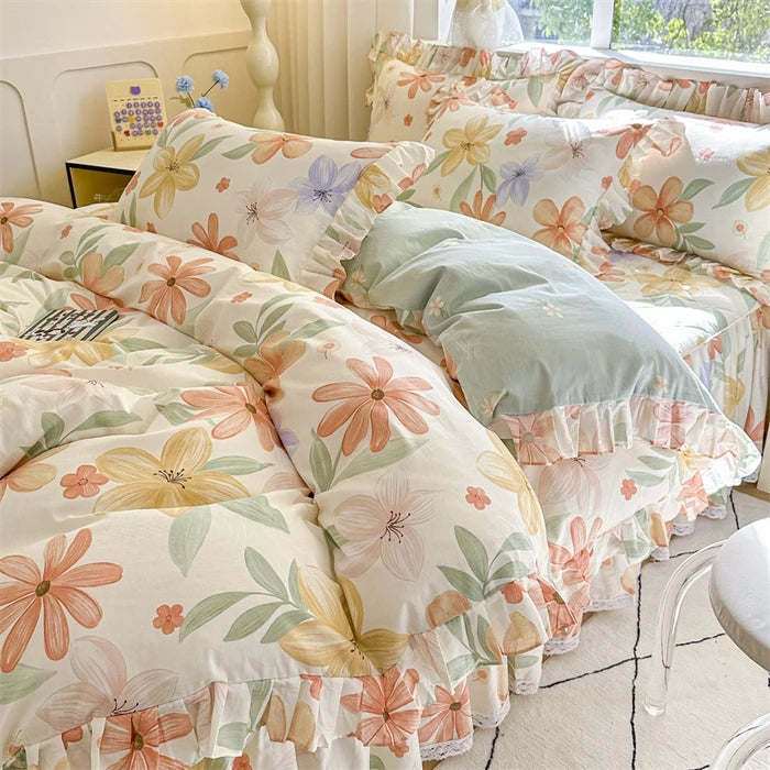 Baumwoll-Bettbezug – Koreanischer Stil Spitze – 150x200cm