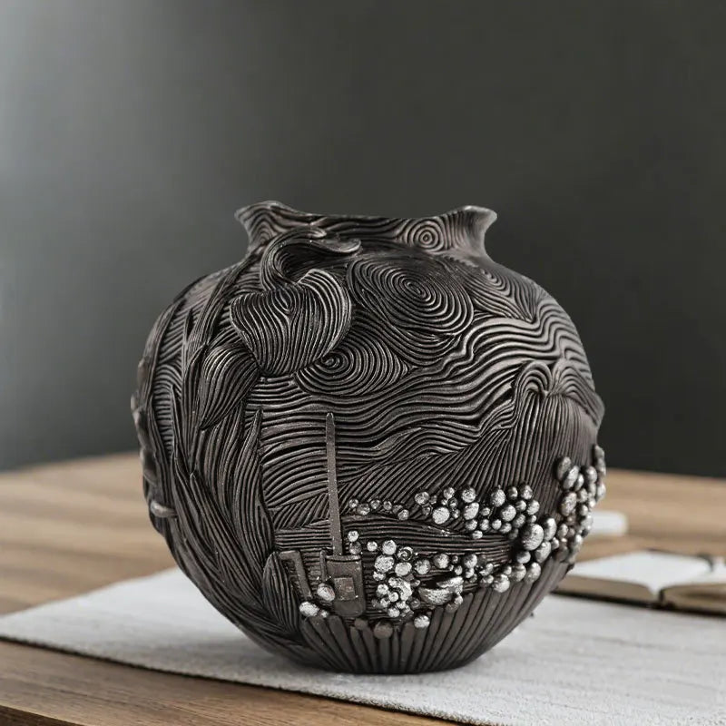 Sternennacht Pflanztopf – Harz Design für Moderne Räume