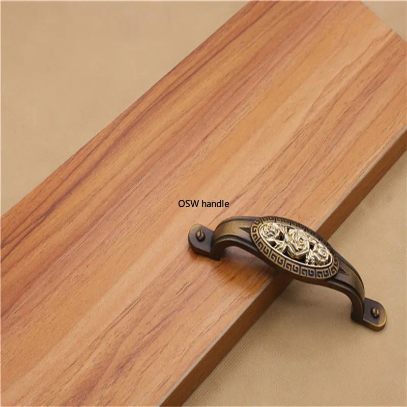 Vintage Zinklegierungsgriff – Rosen-Design 58mm/96mm/128mm