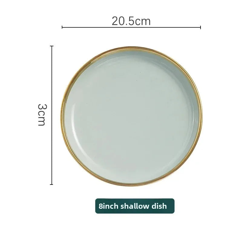 Nordisches Keramikgeschirr – Elegantes Design mit Goldrand