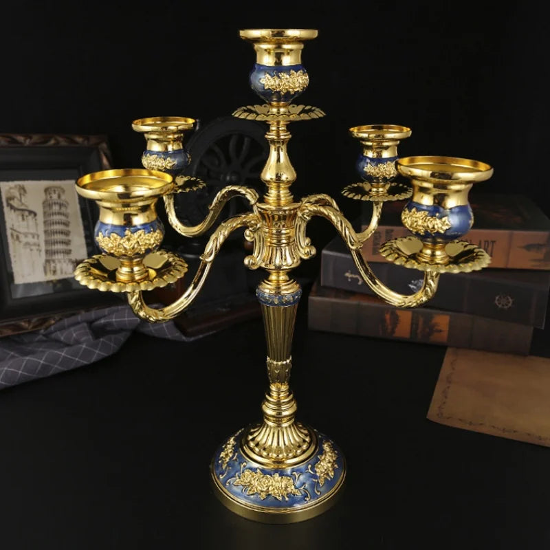 Luxus-Kerzenständer – Vintage-Legierung – Wohnbereich