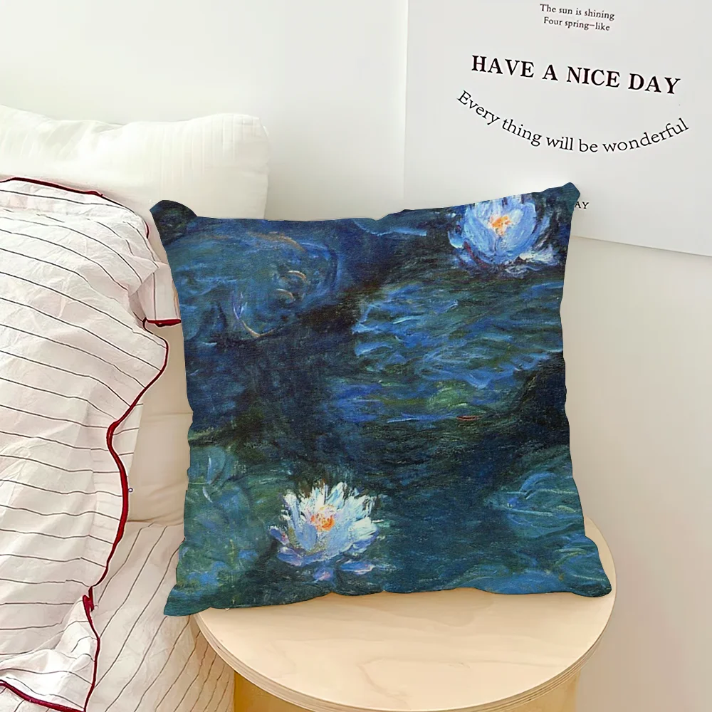 Wasserlilien Kissen – Kunst Design 45x45CM