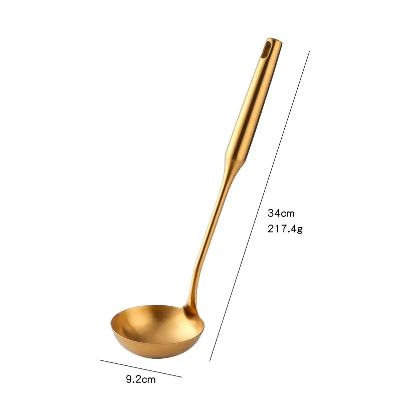 Kochwerkzeug-Set – Edelstahl Gold – Küchen-Eleganz