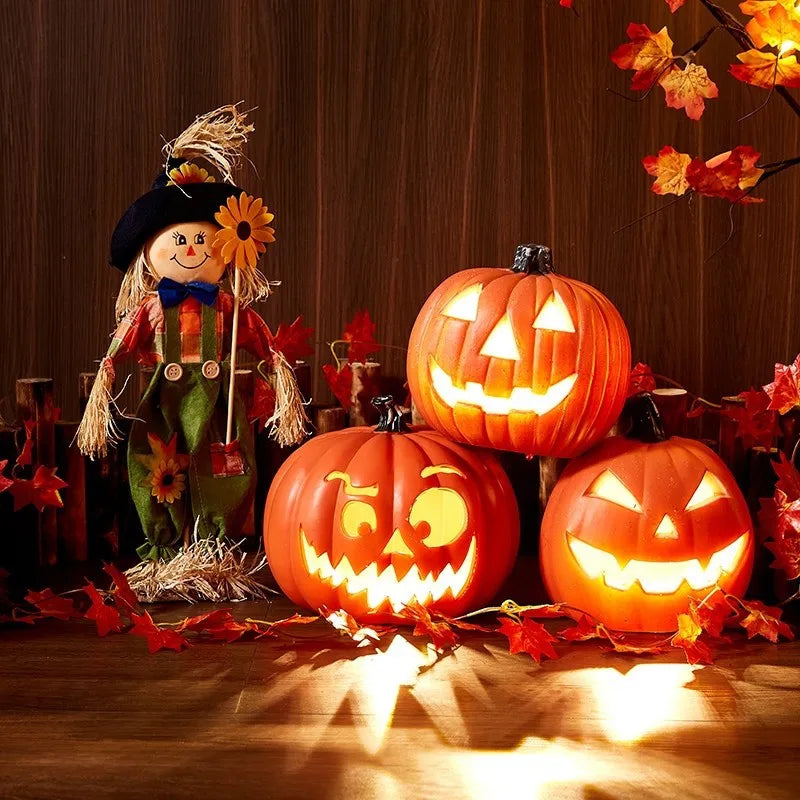 Halloween Kürbislampe – Leuchtendes Design – Dekoration für Draussen