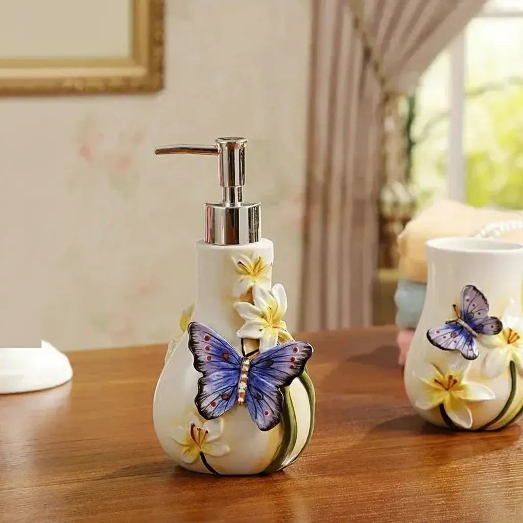 Keramik-Badezimmer-Set – Elegantes 5-teiliges Design