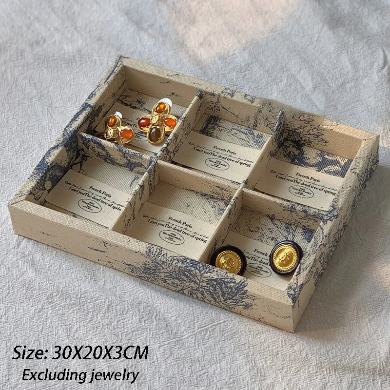 Schmuckdisplay Tablett – Künstlerisches Leinen-Design, Verschiedene Grössen