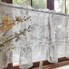 Französischer Vorhang – Romantisches Spitzen-Design – W100 x H50cm