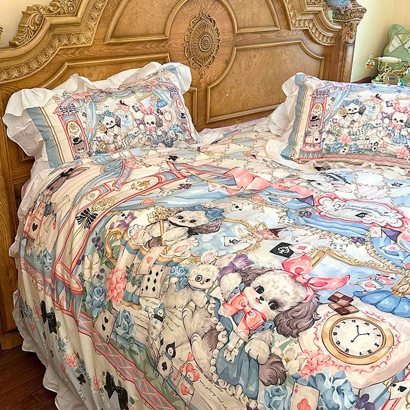 100% Baumwolle Bettdeckenbezug – Cartoon Prinzessin Stil – Twin, Queen, Double