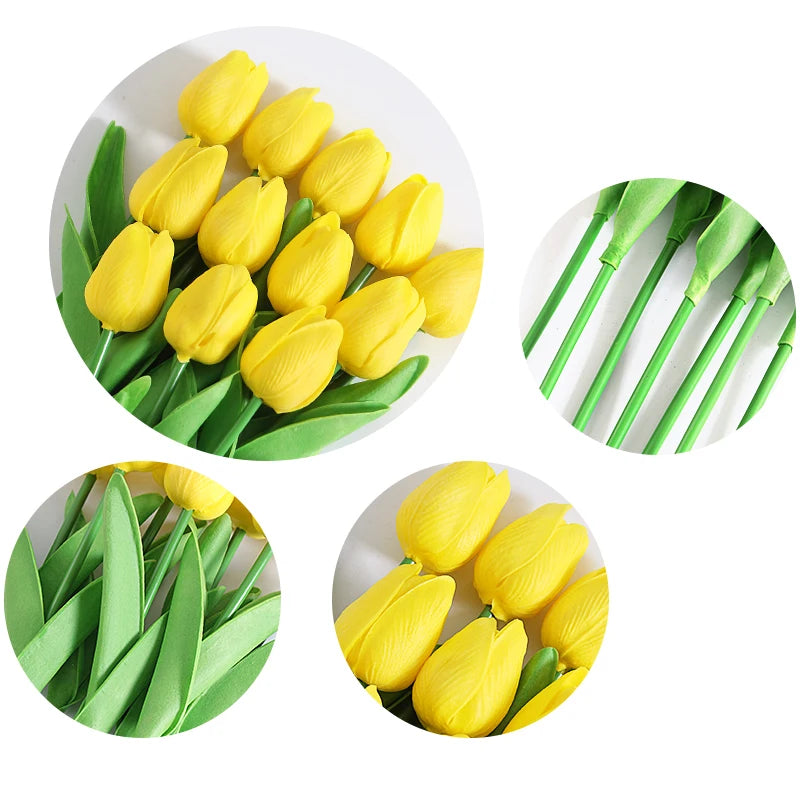 Tulpen Kunstblumenstrauss – Real Touch Schaum – Deko