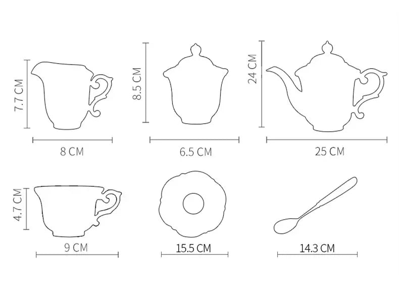 Britisches Bone China Kaffeeset – Edles Design