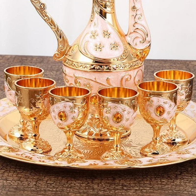 Weinset – Vintage Legierung Design – Wohnzimmerdeko