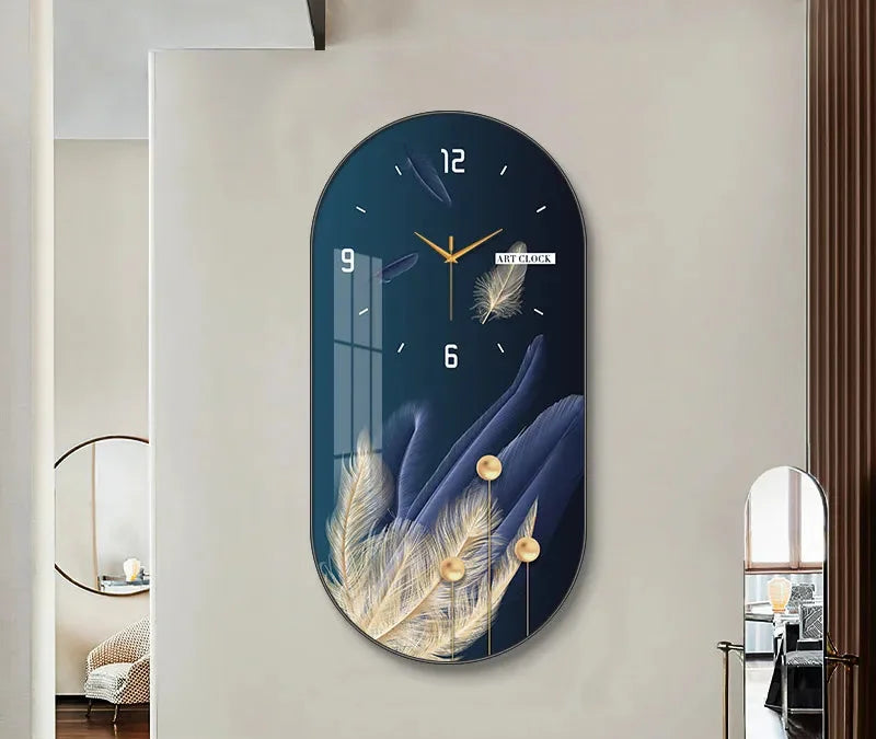 Luxus-Wanduhr – Kristallporzellan – 40x80 cm