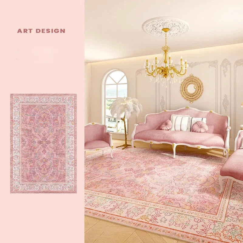 Perserteppich für Wohnzimmer – Leichter Luxus Polyester – Verschiedene Grössen