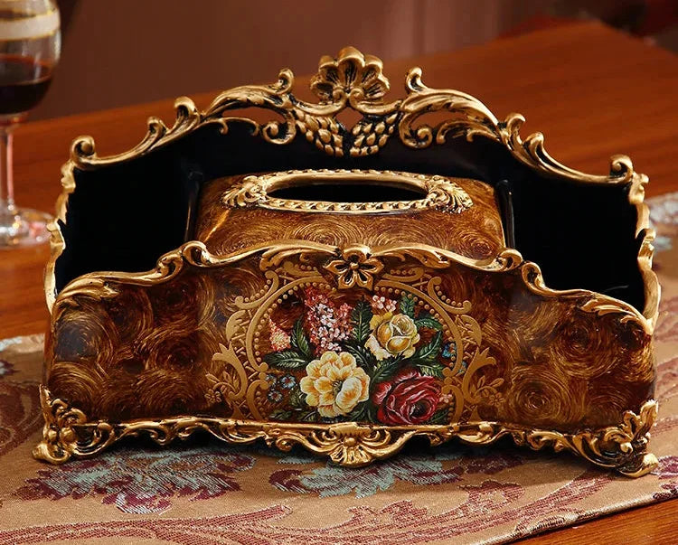 Luxus Resin Taschentuchbox – Europäischer Stil