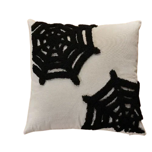 Halloween Kissenbezug – Besticktes Geisterdesign – 45x45cm