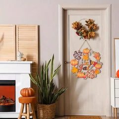Herbstkranz - Holzdesign - Eingangstür Deko