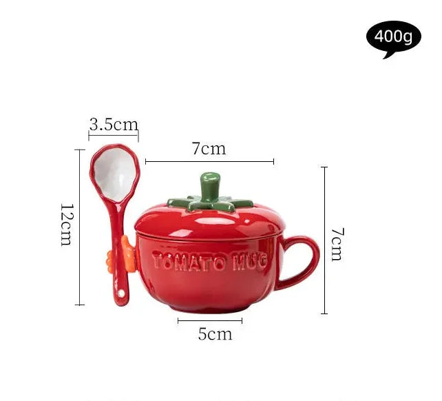 Moderne Fruchtform Keramikbecher – 300ml, Porzellan