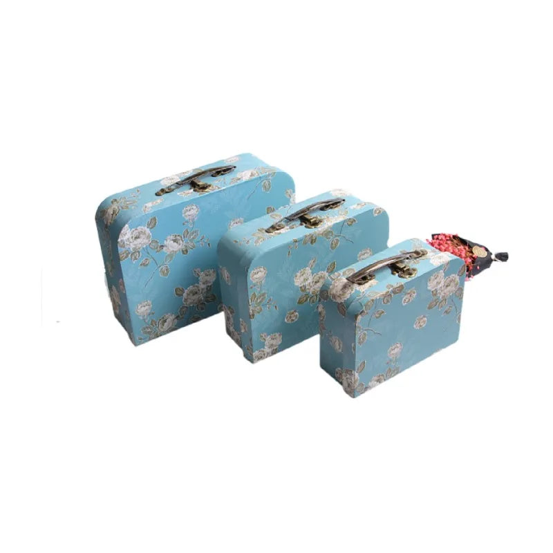 Geschenkbox Set – Vintage Karton Design – 3 Grössen