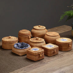 Rattan Aufbewahrungsbox – Japanischer Stil – Handgefertigt