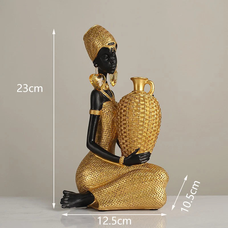 Afrikanische Stammesfiguren – Kunstwerk aus Resin – Verschiedene Grössen
