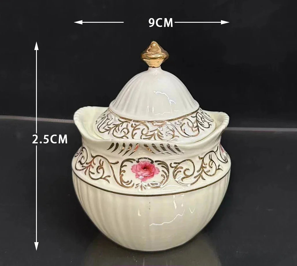 Bone China Kaffee-Set – Europäisch Handbemalt 1.0L