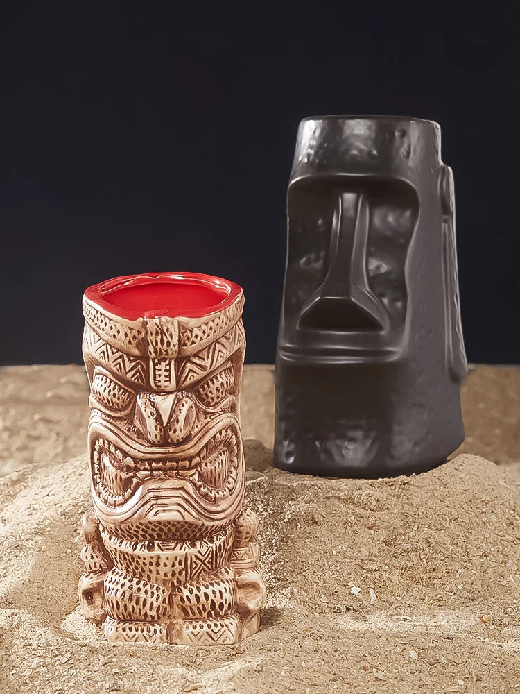 Keramische Tiki-Becher – Amerikanisch Handgemacht – 201-700ml