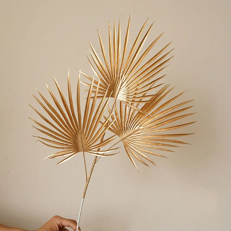 Goldene Blumenarrangement – Stilvolle Seide – 67-84 cm