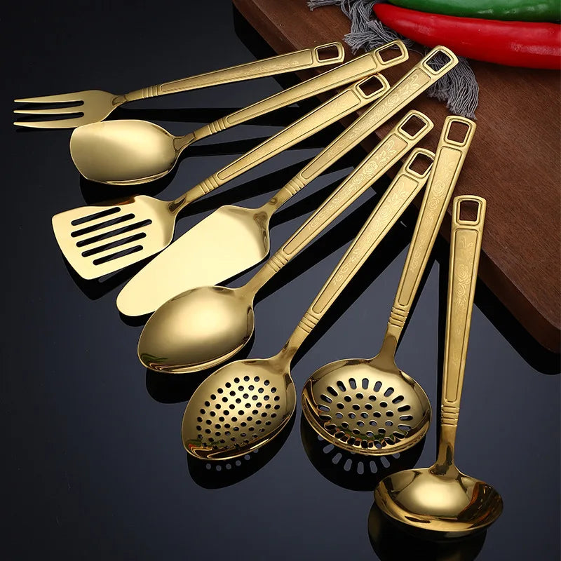 Küchenutensilien Set – Edelstahl Gold – Vielseitig Einsetzbar