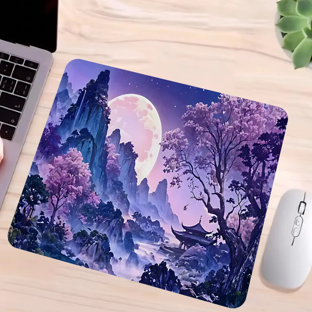 Tastatur- und Laptop-Unterlage – Fantasielandschaft – 900x400mm