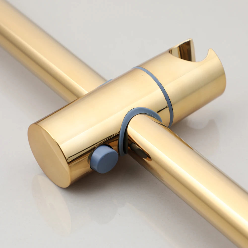 Duschkopf-Set – Gold-Design – Verstellbare Halterung