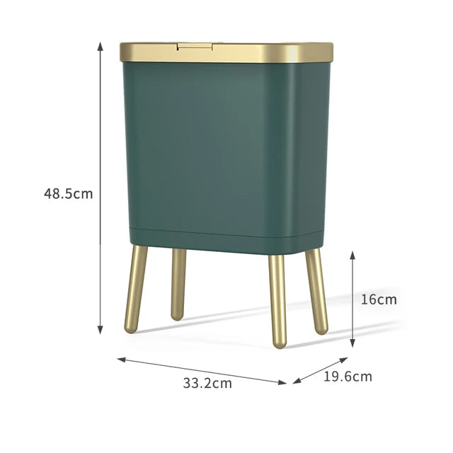 Luxuriöser Goldener Abfalleimer – Modernes Design mit Deckel