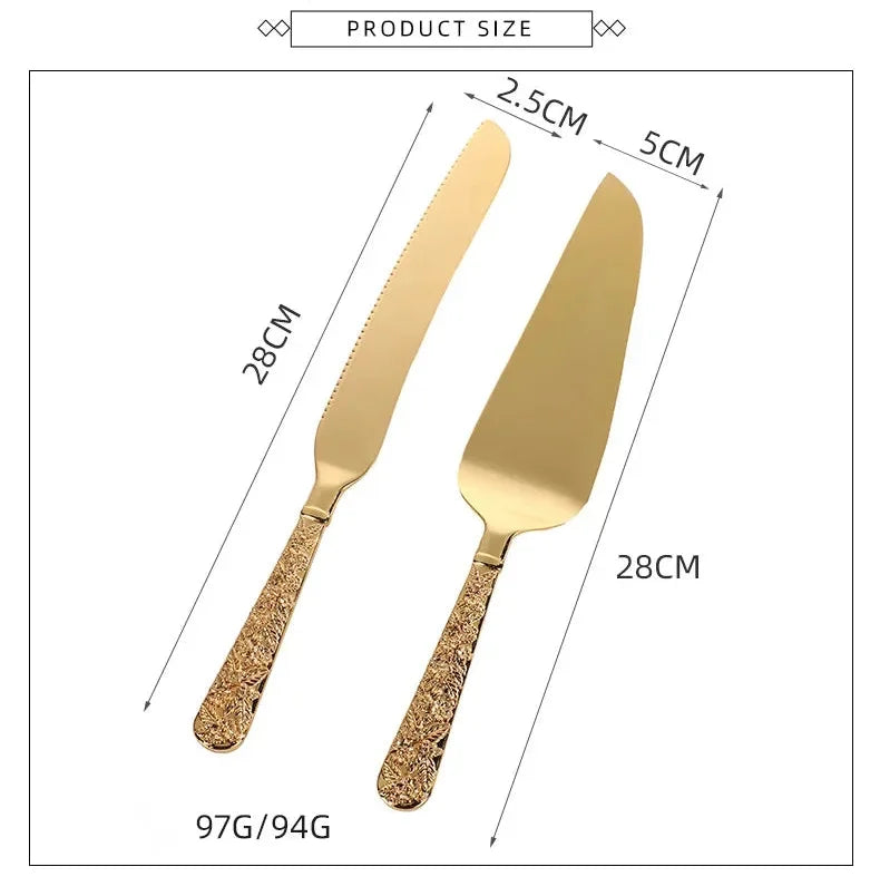 Goldenes Tortenmesser – Luxus Design – Umweltfreundlich