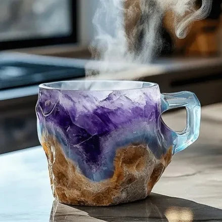 Mineral Crystal Kaffeetasse – Modernes Harzdesign 400ml